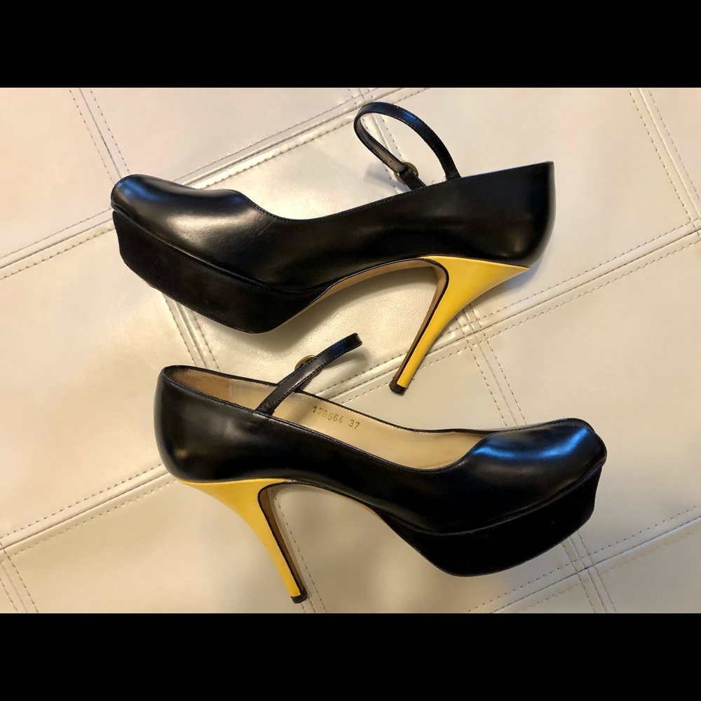 YSL Black Leather MJ Pumps